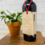 This Wine Pairs Well With a New Home Wine Bottle Tag - Realtor Gift